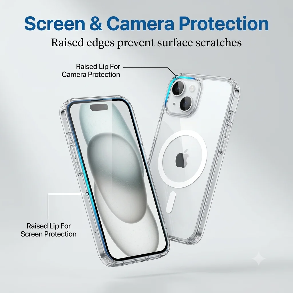 iPhone 15 15 Plus Transparent MagSafe Case - Image 2